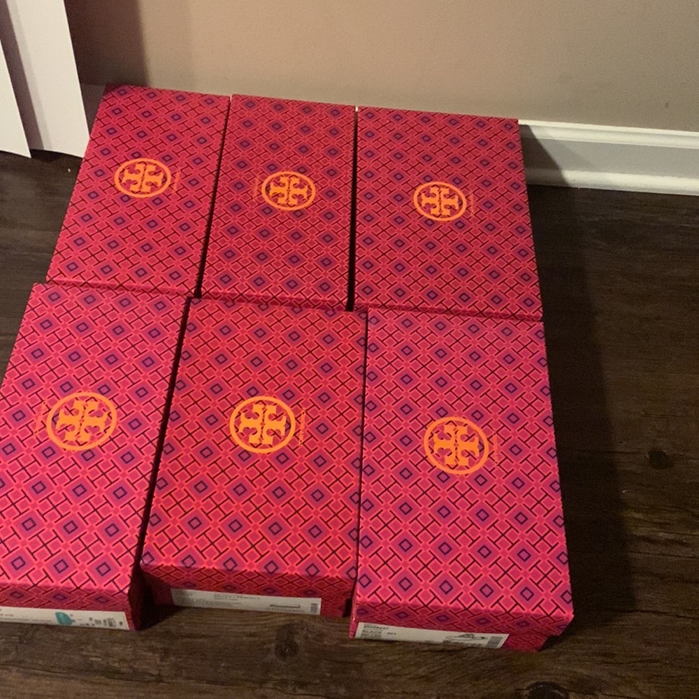 Empty Tory Burch shoe box